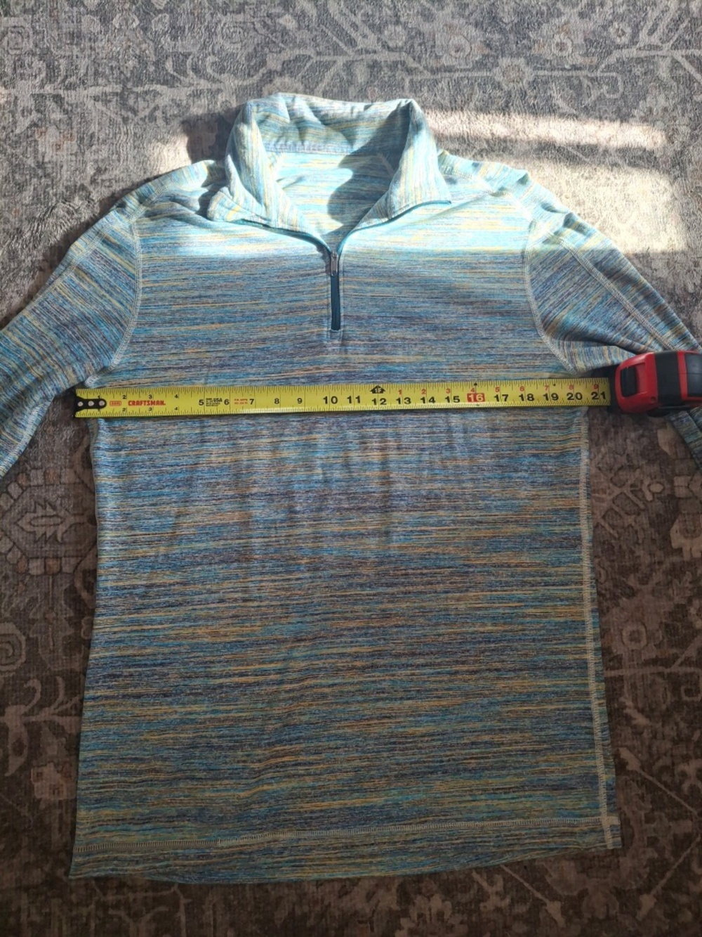 Lululemon Surge Warm 1/2 Zip Space Dye Camo Deep Navy - Picture 5 of 6